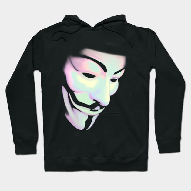 V for Vendetta Guy Fawkes Mask Hoodie by Art And Soul